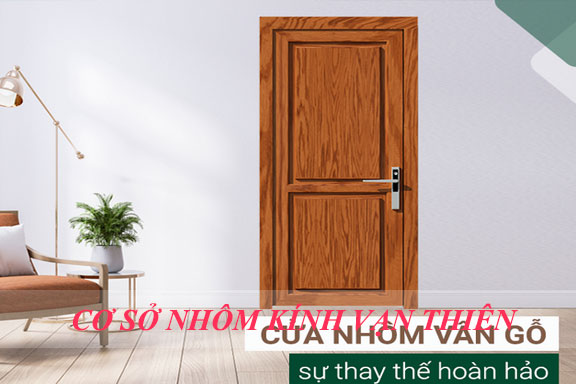 cửa nhôm giả gỗ 1 cánh